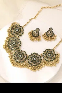 3pcs Vintage Rhinestone Necklace - Available at AfnoBazar Nepal