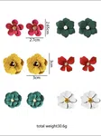 6pairs/Set Flower Decor Stud Earrings Valentines,Mom,Mother,Mother's Day,Gift - Available at AfnoBazar Nepal