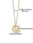 Dainty Stainless Steel Tree Of Life Pendant Necklace, 18K Gold-Plated Anti Fading Necklaces For Women, Golden Wedding Jewelry Beach Vacation Accessories, Gifts For Mom/Best Friend/Daughter - Available at AfnoBazar Nepal