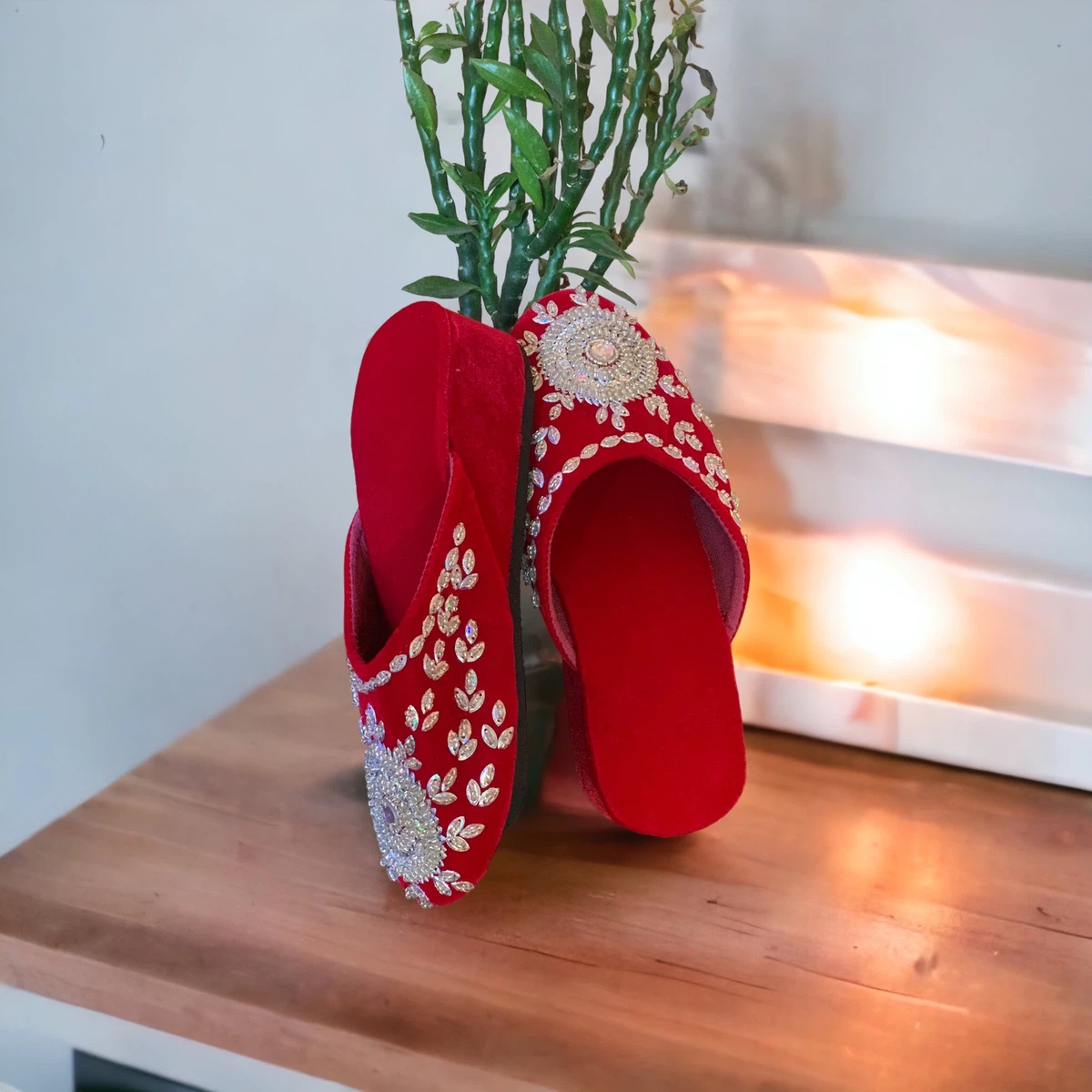 2 Inch Heel Pure Velvet Chatti For Women - Available at AfnoBazar Nepal