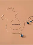 Rhinestone Water-drop Pendant Necklace & Drop Earrings - Available at AfnoBazar Nepal