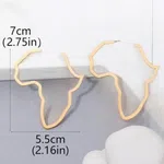 Gold Plated Map Earring For Women - Available at AfnoBazar Nepal