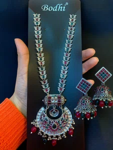 Beautiful Oxidised Necklace For Women - Available at AfnoBazar Nepal