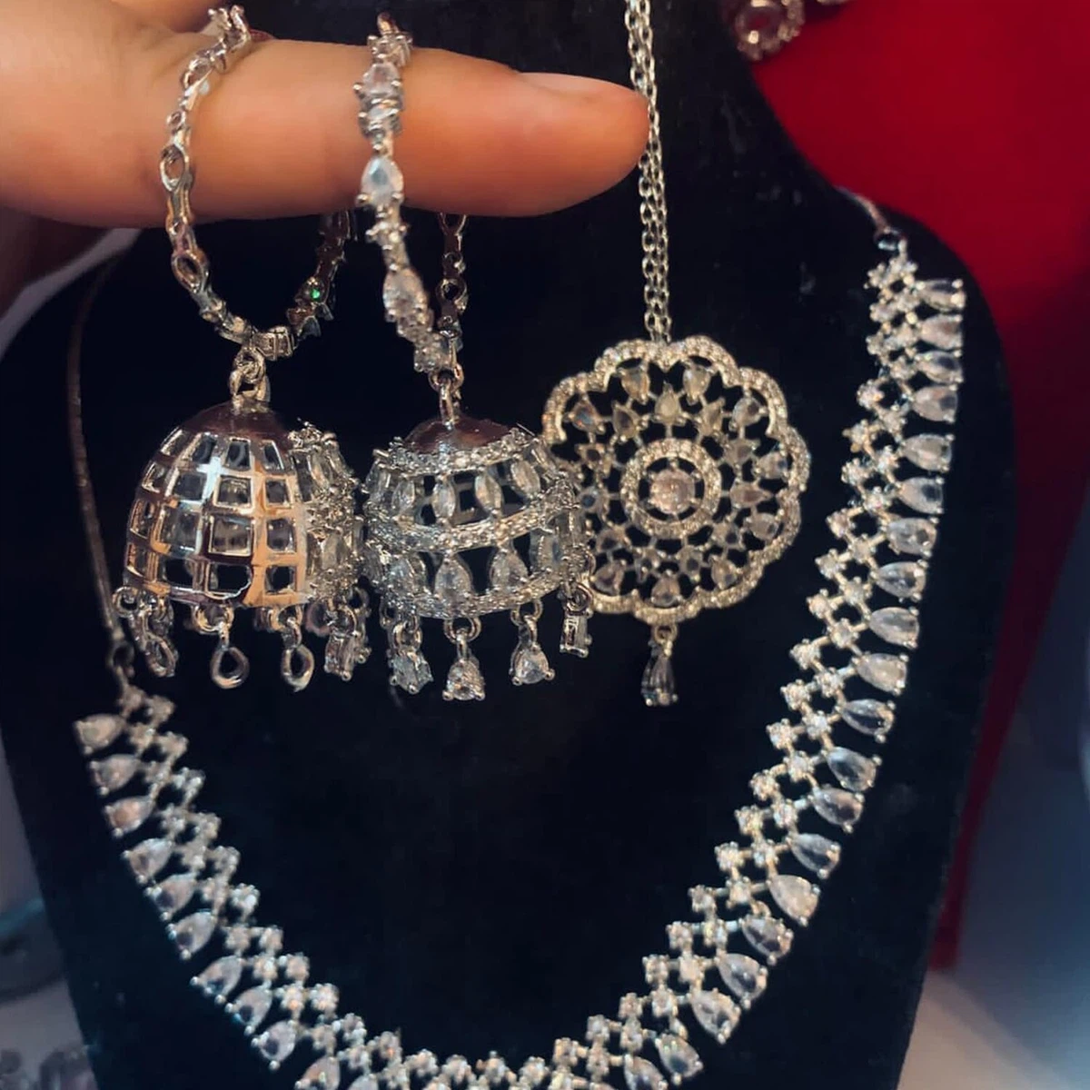 Beautiful American Diamond Set - Available at AfnoBazar Nepal