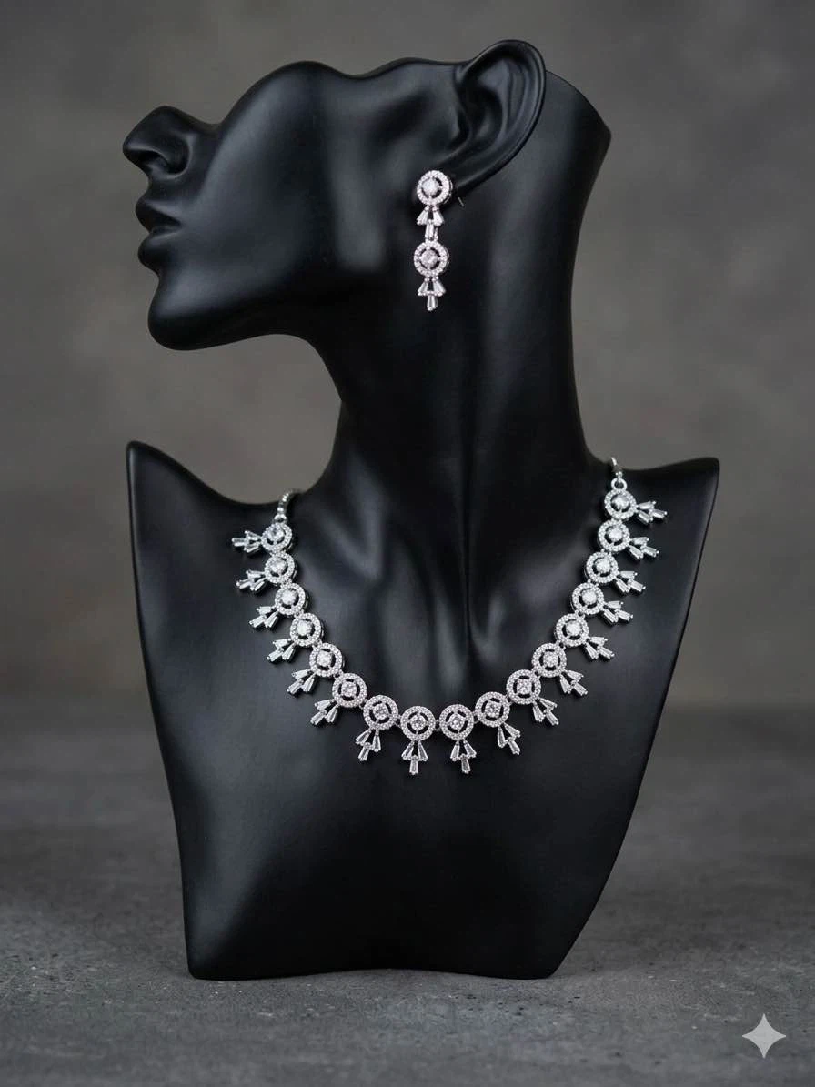 Beautiful American Diamond Set - Available at AfnoBazar Nepal