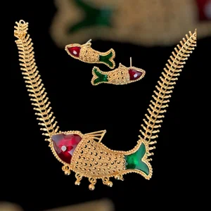 Gold Plated Necklace Set - Available at AfnoBazar Nepal