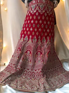 Beautiful Semi Stitched Hand Eembroidered Lehenga For Women - Available at AfnoBazar Nepal