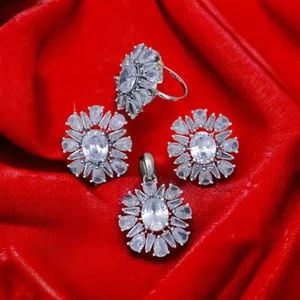 American Diamond Pendant Set - Available at AfnoBazar Nepal