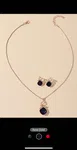 1pc Stylish & Elegant Geometric Crystal Necklace With 1 Pair Of Earrings Jewelry Set, Suitable For Women Daily Wear, Gift For Friends - Available at AfnoBazar Nepal
