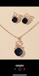1pc Stylish & Elegant Geometric Crystal Necklace With 1 Pair Of Earrings Jewelry Set, Suitable For Women Daily Wear, Gift For Friends - Available at AfnoBazar Nepal
