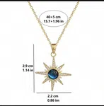 1pc Fashionable Starry Sky Star Pendant Delicate Cubic Zirconia Stainless Steel Necklace, Perfect Gift For Wife And Daughter Anniversary Birthday Party Accessory - Available at AfnoBazar Nepal