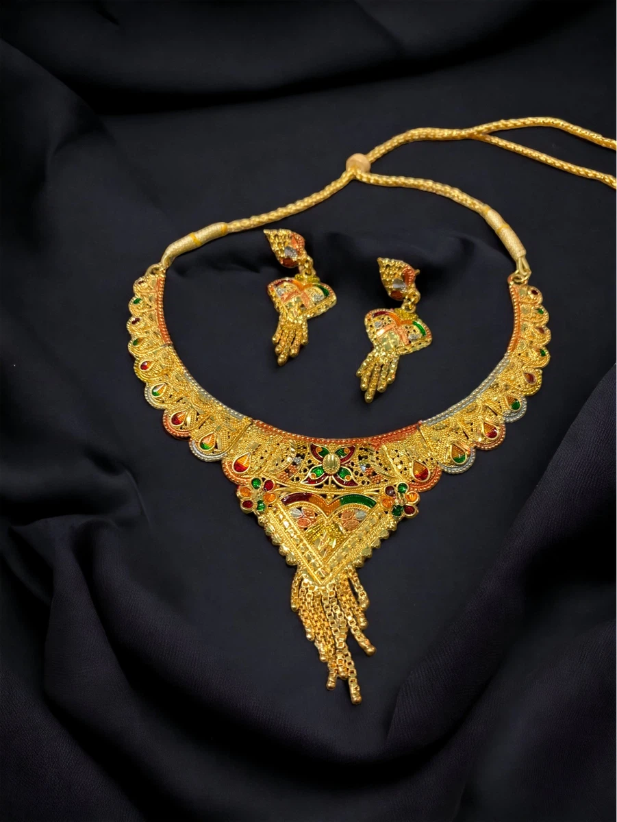 Gold Plated Necklace Set - Available at AfnoBazar Nepal