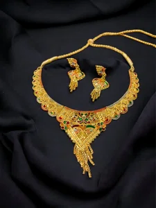 Gold Plated Necklace Set - Available at AfnoBazar Nepal