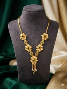 Gold Plated Necklace Set For Women - Available at AfnoBazar Nepal