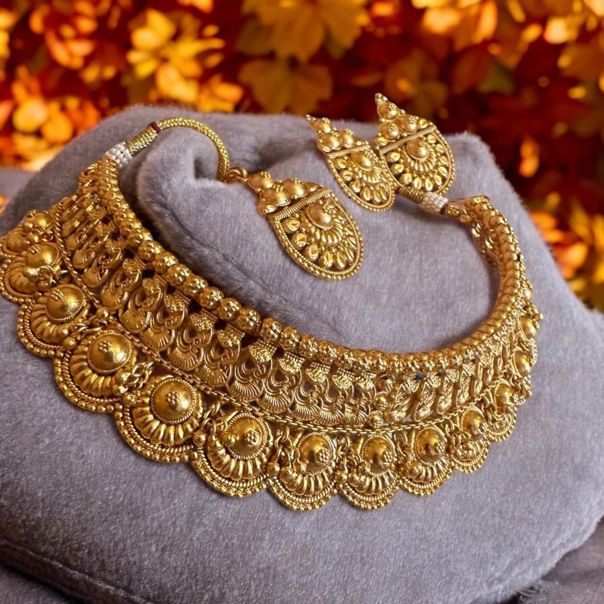 Beautiful Brass Necklace Set For Beautiful Women - Available at AfnoBazar Nepal