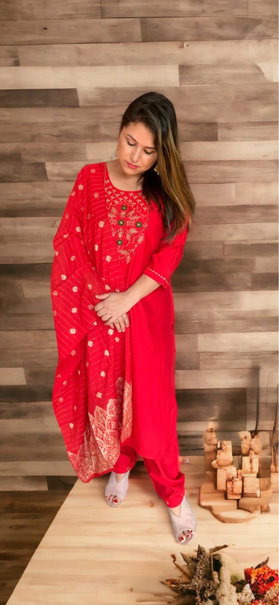 Complete Hand Work With Banarasi Dupatta Kurthi - Available at AfnoBazar Nepal