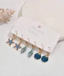 3 Pairs Of Seashell Earrings For Women - Available at AfnoBazar Nepal