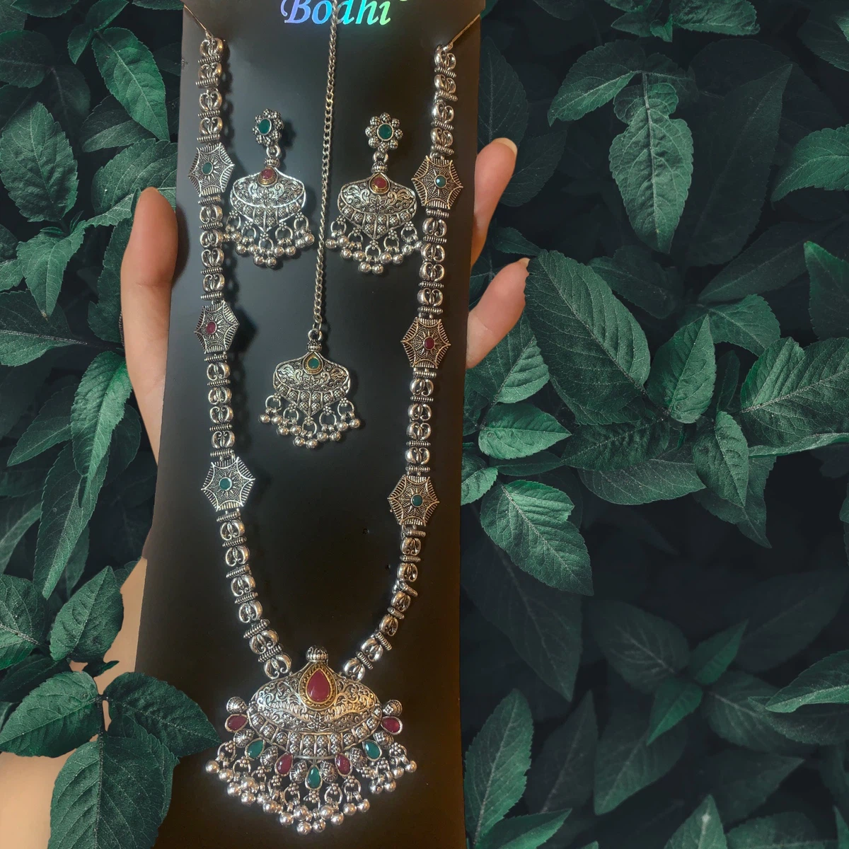 Oxidised Fancy Necklace - Available at AfnoBazar Nepal