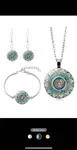 Grends 1set Vintage Green Mandala Design Earrings Necklace Bracelet Set With High-End Style And Elegar - Available at AfnoBazar Nepal