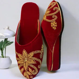 Comfort And Style With These Beautiful Velvet Slippers - Available at AfnoBazar Nepal