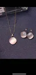 3pcs/set Fashionable Cat Eye Stone Jewelry Set With 1pc Necklace and 1pair Earrings - Available at AfnoBazar Nepal