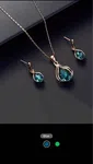 Elegant 3-Piece Jewelry Set For Women - Waterdrop Rhinestone Pendant Necklace And Hook Earrings Set - Available at AfnoBazar Nepal