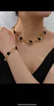 1pc Drip Oil Hollow Out Planet Pendant Necklace And 1pc Planet Pendant Chain Bracelet Set, European And American Style Fashionable Women's Necklace And Bracelet Set - Available at AfnoBazar Nepal