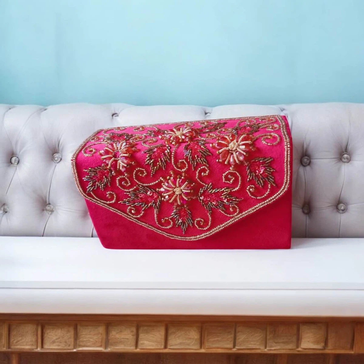 Pink Party Clutch For Women - Available at AfnoBazar Nepal