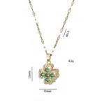 Elevate your style with our Elegant Rotating Green Flower Jewelry Set! - Available at AfnoBazar Nepal