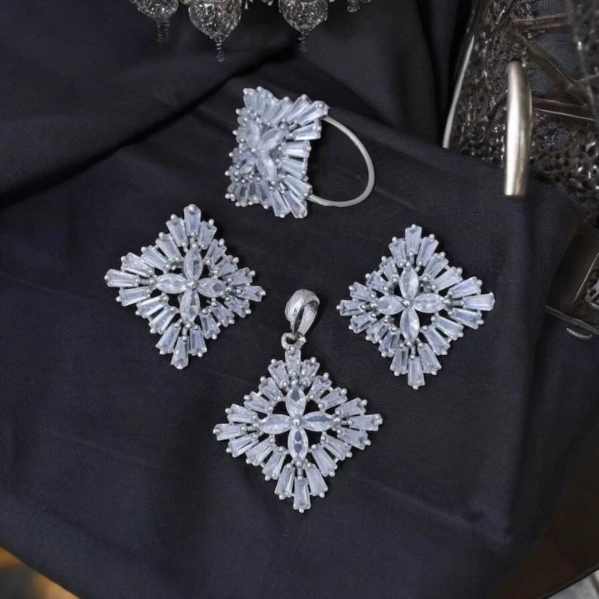 American Diamond Pendant For Beautiful Women - Available at AfnoBazar Nepal