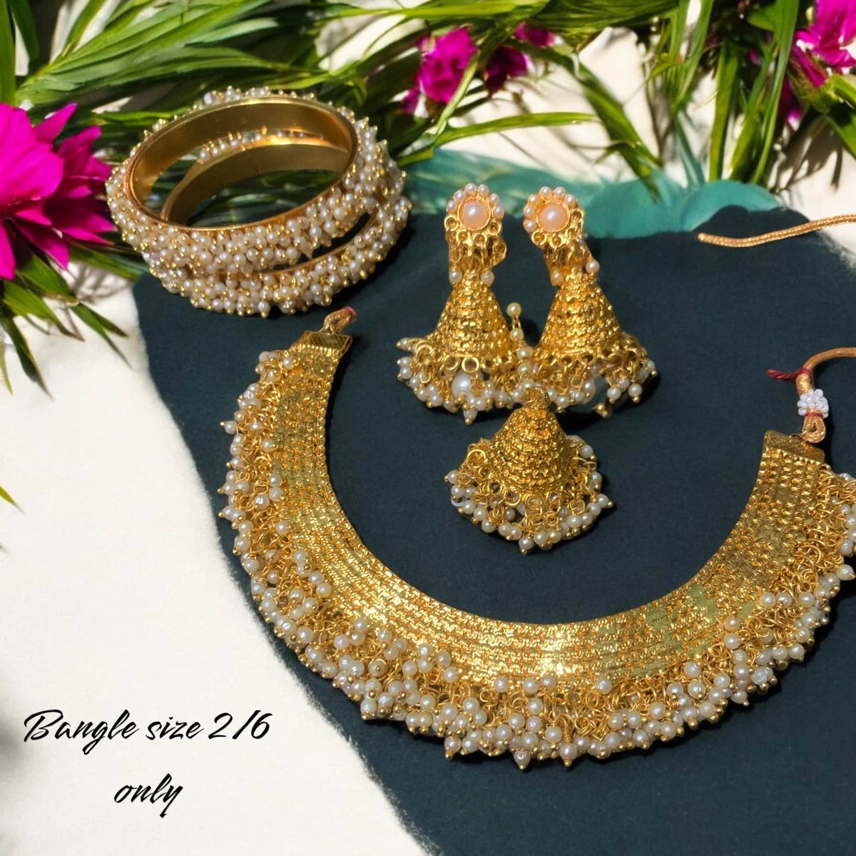 Fancy Necklace Set With Bangles For women - Available at AfnoBazar Nepal