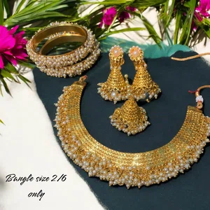 Fancy Necklace Set With Bangles For women - Available at AfnoBazar Nepal