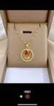 1pc Fashionable And Minimalist Rose & Tulip Round Pendant Stainless Steel Luxury And Elegant Collarbone Necklace For Women Valentines,Mom,Mother,Mother's Day,Gift - Available at AfnoBazar Nepal