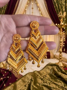 Gold Plated Earrings - Available at AfnoBazar Nepal