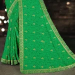 Cas-Green Special Chiffon Saree - Available at AfnoBazar Nepal