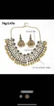 Faux Pearl Pendant Jhumka Earrings & Necklace Set - Antique Silver - Available at AfnoBazar Nepal