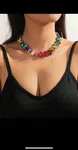 1pc Multicolor Rhinestone Water Drop Shaped Heart Style Necklace For Women (Random Color) Valentines,Mom,Mother,Mother's Day,Gift - Available at AfnoBazar Nepal