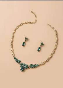 Water Drop Pendant & Necklace & Earrings - Available at AfnoBazar Nepal