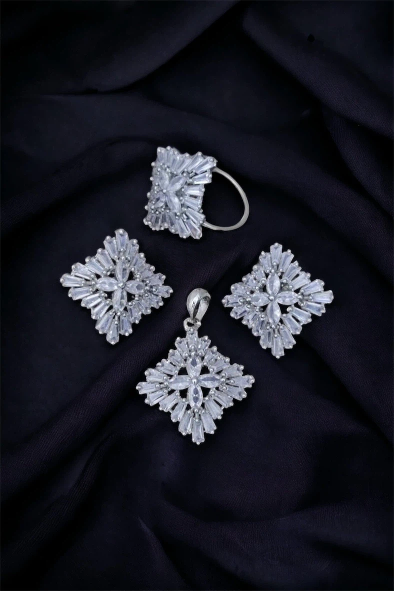 Beautiful American Diamond Pendant For Beautiful Women - Available at AfnoBazar Nepal