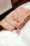 Beautiful Rose Gold American Diamond Set - Available at AfnoBazar Nepal
