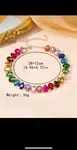 1pc Multicolor Rhinestone Water Drop Shaped Heart Style Necklace For Women (Random Color) Valentines,Mom,Mother,Mother's Day,Gift - Available at AfnoBazar Nepal