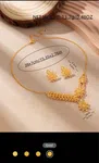 3pcs 24k Gold Dubai Style Fashion Jewelry Necklace For Women, Saudi Arabian Accessories - Available at AfnoBazar Nepal