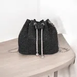 Trends Lightweight, Business Casual Rhinestone Decor Bucket Bag Mini Drawstring Design - Available at AfnoBazar Nepal