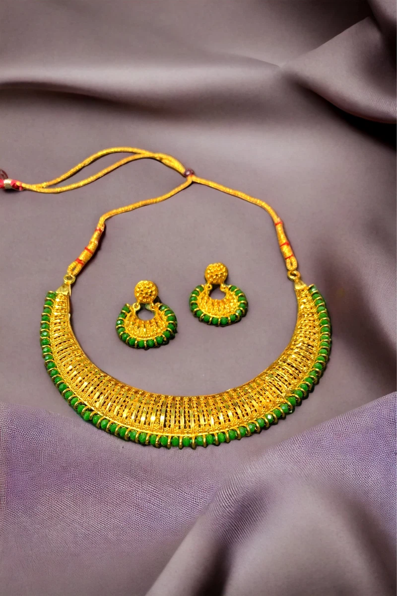 Gold Plated Necklace Set - Available at AfnoBazar Nepal