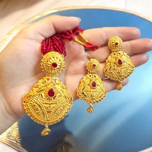Hydro Crystal Gold Plated Jewellery For Women - Available at AfnoBazar Nepal