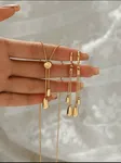 3 Pieces Set Gold Tone Pendant Set For Women - Available at AfnoBazar Nepal