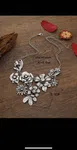 Fashionable Retro Floral Rhinestone Necklace, Versatile Sweater Chain Short Clavicle Necklace For Women ^ - Available at AfnoBazar Nepal