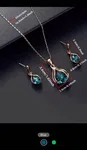 Elegant 3-Piece Jewelry Set For Women - Waterdrop Rhinestone Pendant Necklace And Hook Earrings Set - Available at AfnoBazar Nepal