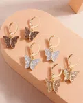 3 Pairs Of Butterfly Earrings For Girls - Available at AfnoBazar Nepal