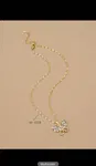 1pc Zirconia Butterfly Stainless Steel Necklace For Women, Luxury Gift (Asymmetrical Crystal Mix Color) - Available at AfnoBazar Nepal